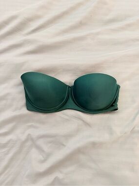Mikoh Strapless Padded Bandeau Bra in Deep Teal